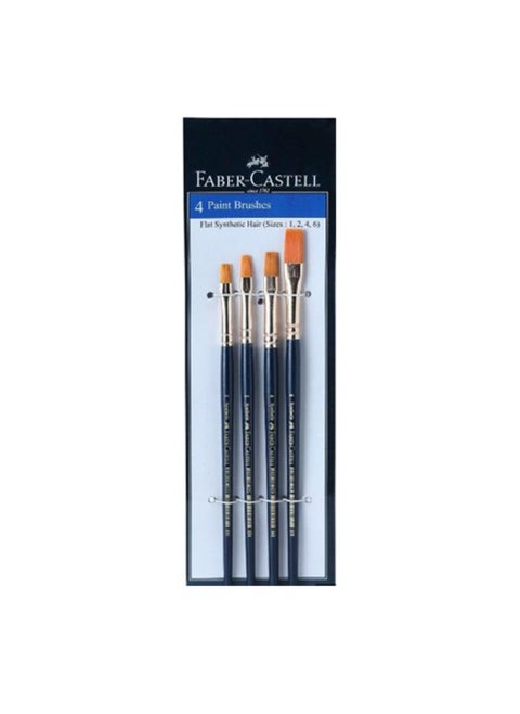 FC Synthetic Hair set of 4 Flat Brushes