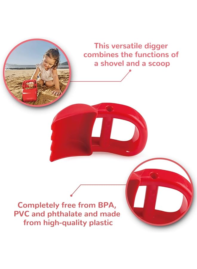 Hape Sand Hand Digger Red - Image 4