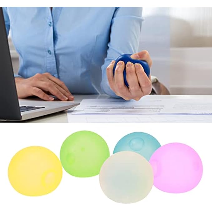 NOENNULL 5Pcs Sugar Balls Slow Rise Stress Balls Relaxing Sensory Fidget Stress Toy Hand Training Balls Gift for Adults Kids Boys Girls - Image 3