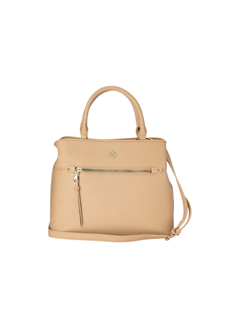 Bata Metallic Logo Handbag with Detachable Strap