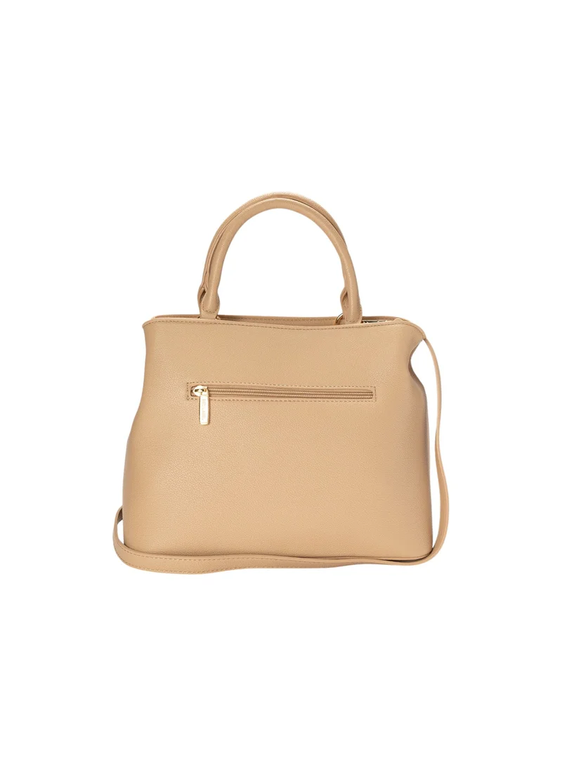 Bata Metallic Logo Handbag with Detachable Strap