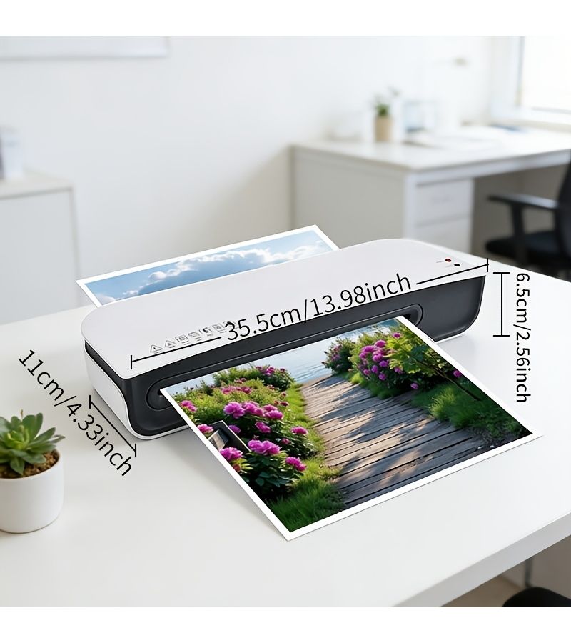 A4 Thermal Laminator Machine Cold Hot Laminating Machine White With Hole Punch Corner Rounder For Home Office School Photo Document Laminating Kit - Image 3