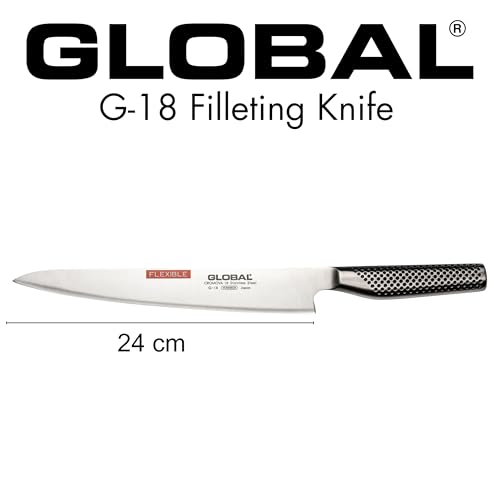 Global 10 inch Flexible Fillet Knife - Lightweight Japanese Stainless Steel, Razor-Sharp Edge, Made in Japan, G-18 - Image 3