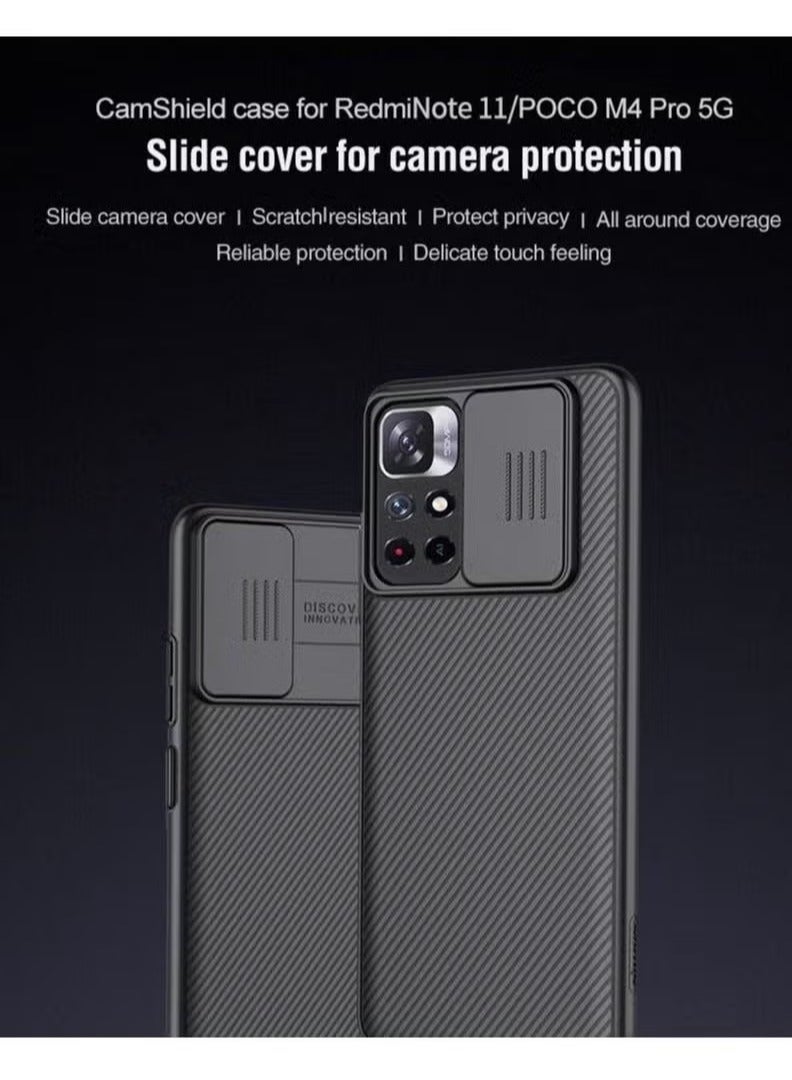 TIGER CamShield Slide Camera Cover Case for Xiaomi Redmi Note 11 5G / Poco M4 Pro 5G – Shockproof Slim Protective Phone Case with Sliding Camera Lens Cover, Matte Anti-Scratch Finish, Anti-Fingerprint Texture, Drop Protection & Comfortable Grip Design - Image 4