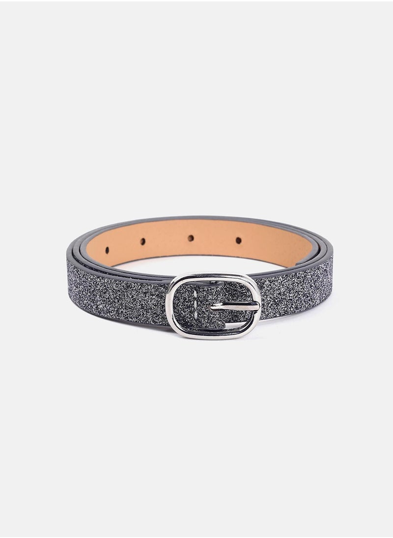 Haute Sauce Black Textured Shimmer Belt  - Image 1