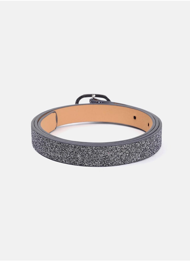 Haute Sauce Black Textured Shimmer Belt  - Image 5
