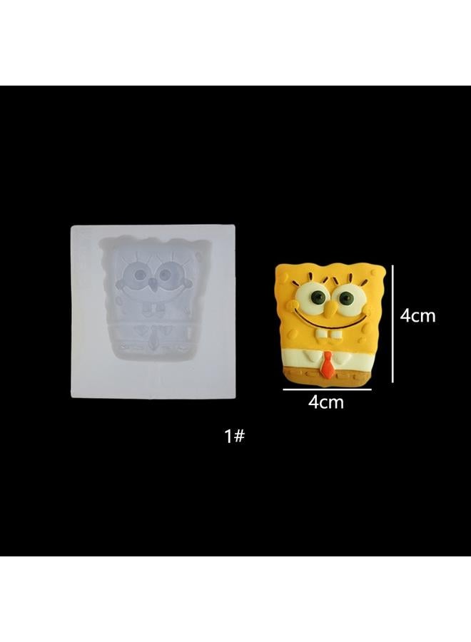 Bluejw DIY Aromatherapy Gypsum Spongebob PaiDa Star Car Air Outlet Mold Moon Cake Handmade Soap Baking Silicone Mold - Image 5