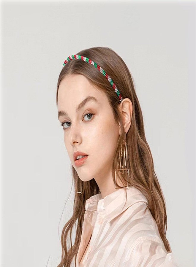 سوتشات طوق رأس مرصع بأحجار الراين من سوتشات، طوق شعر كريستالي لعيد الميلاد، طوق رأس مبهج لعيد الميلاد، طوق شعر، إكسسوارات شعر لحفلات العطلات للنساء والفتيات - Image 2