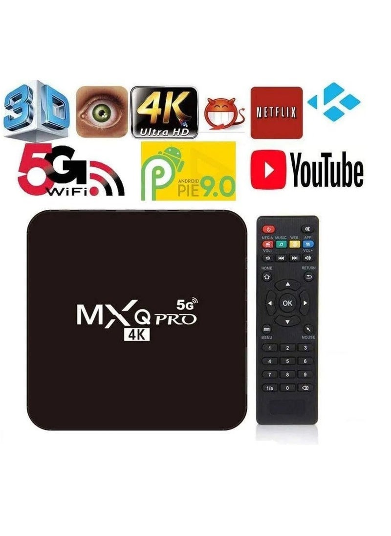 MXQ Pro صندوق تلفاز أندرويد MXQ Pro 5G 4K Ultra HD | معالج رباعي النواة مع دعم واي فاي 5G | بث الأفلام، البرامج التلفزيونية، الرياضة والألعاب على أي تلفاز | نظام أندرويد مع وصول إلى متجر جوجل بلاي، منافذ HDMI و USB للأجهزة الخارجية - Image 4