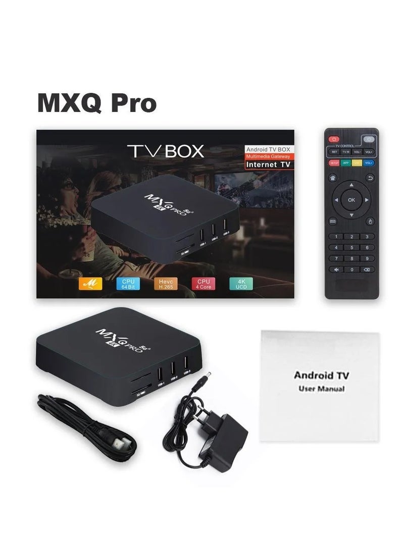MXQ Pro صندوق تلفاز أندرويد MXQ Pro 5G 4K Ultra HD | معالج رباعي النواة مع دعم واي فاي 5G | بث الأفلام، البرامج التلفزيونية، الرياضة والألعاب على أي تلفاز | نظام أندرويد مع وصول إلى متجر جوجل بلاي، منافذ HDMI و USB للأجهزة الخارجية - Image 2