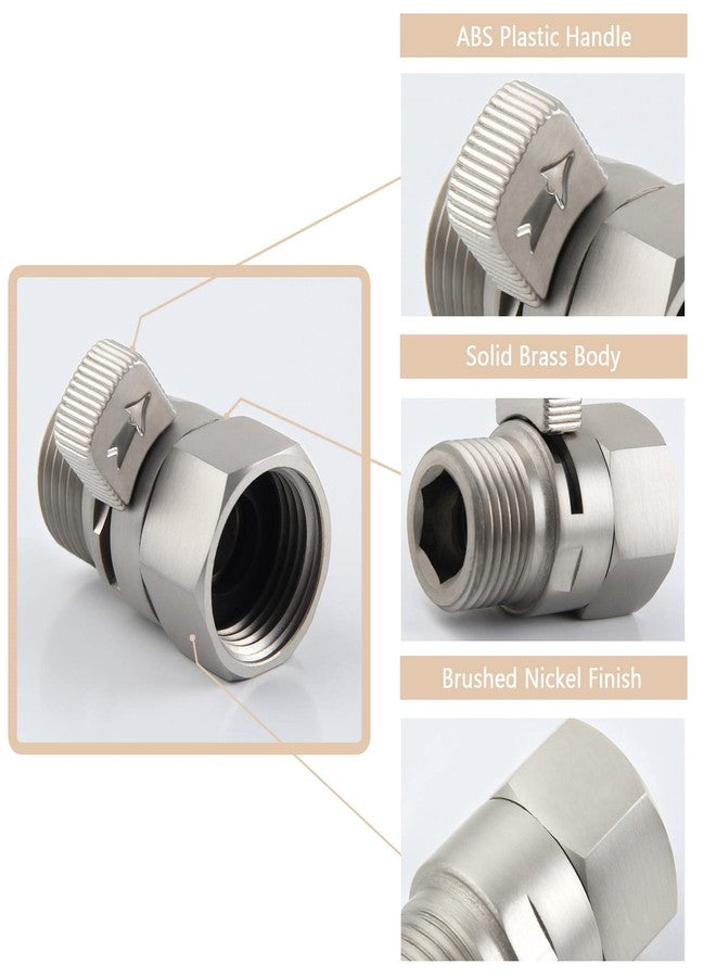 ابلوزي صمام إيقاف رأس الدش APLusee، مقيد تدفق المياه من النحاس الصلب مع رافعة قابلة للتعديل، نيكل مصقول - Image 5