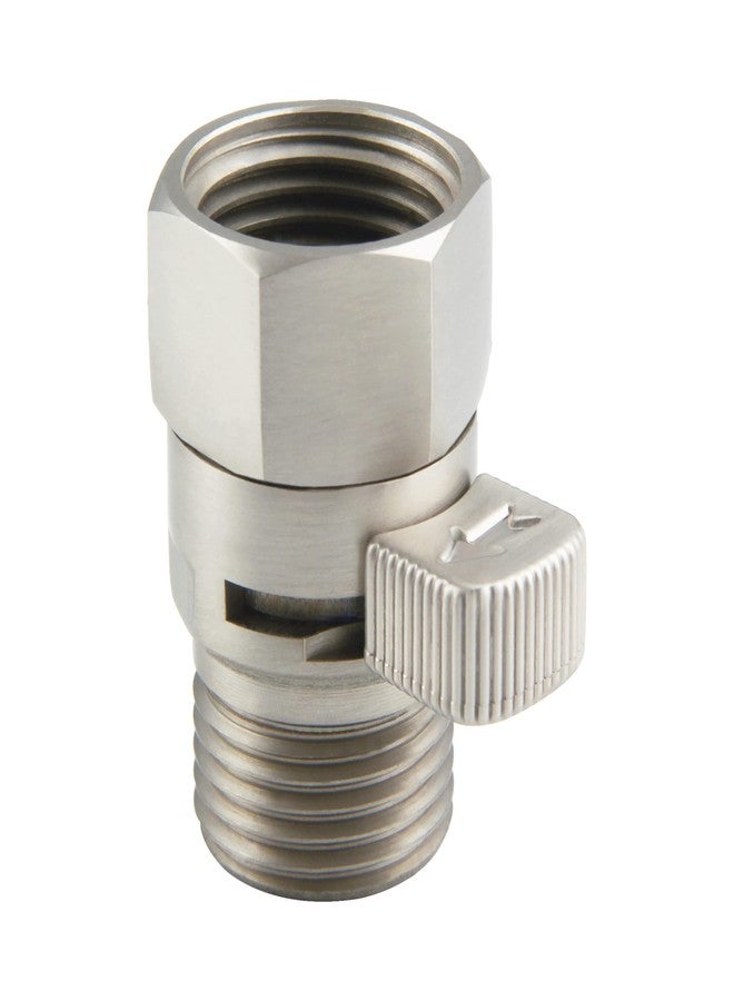 ابلوزي صمام إيقاف رأس الدش APLusee، مقيد تدفق المياه من النحاس الصلب مع رافعة قابلة للتعديل، نيكل مصقول - Image 1