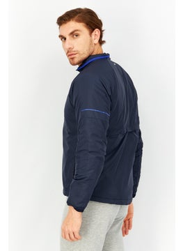 Adidas Men Brand Logo Padded Puffer Jacket, Navy Blue  - Image 2