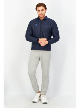 Adidas Men Brand Logo Padded Puffer Jacket, Navy Blue  - Image 4