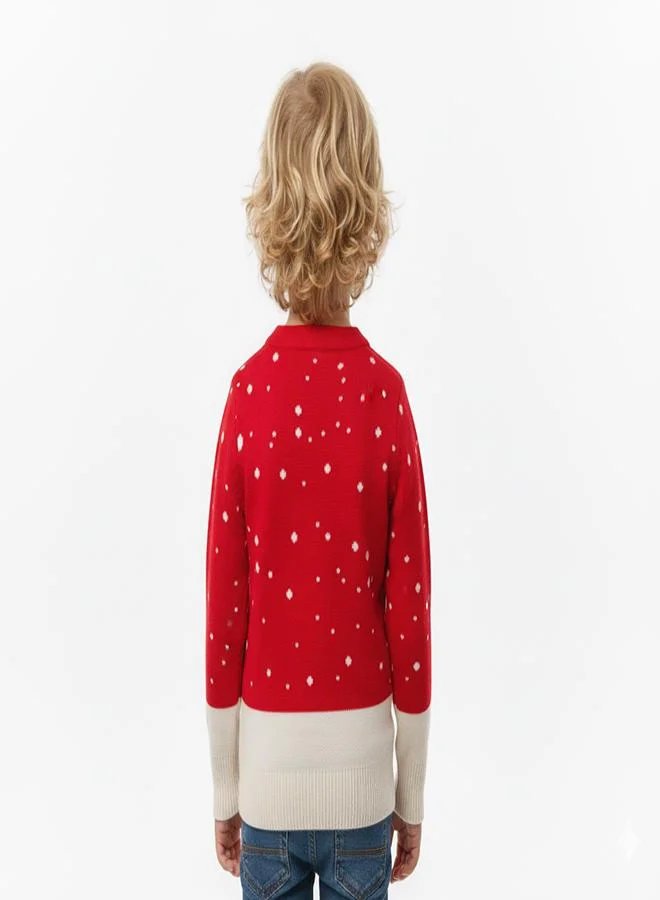 babyqlo Unisex Red Santa Christmas Tree Knit Sweater