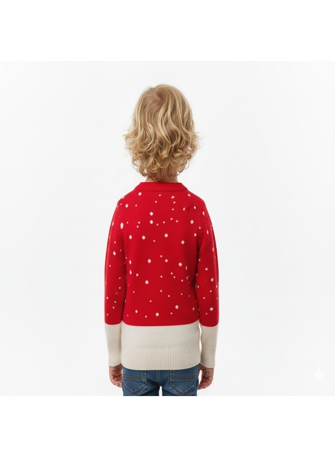 babyqlo Unisex Red Santa Christmas Tree Knit Sweater - Image 2
