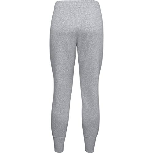 Under Armour Womens Rival Fleece Joggers, Steel Medium Heather (035)/Black, 3X - Image 5