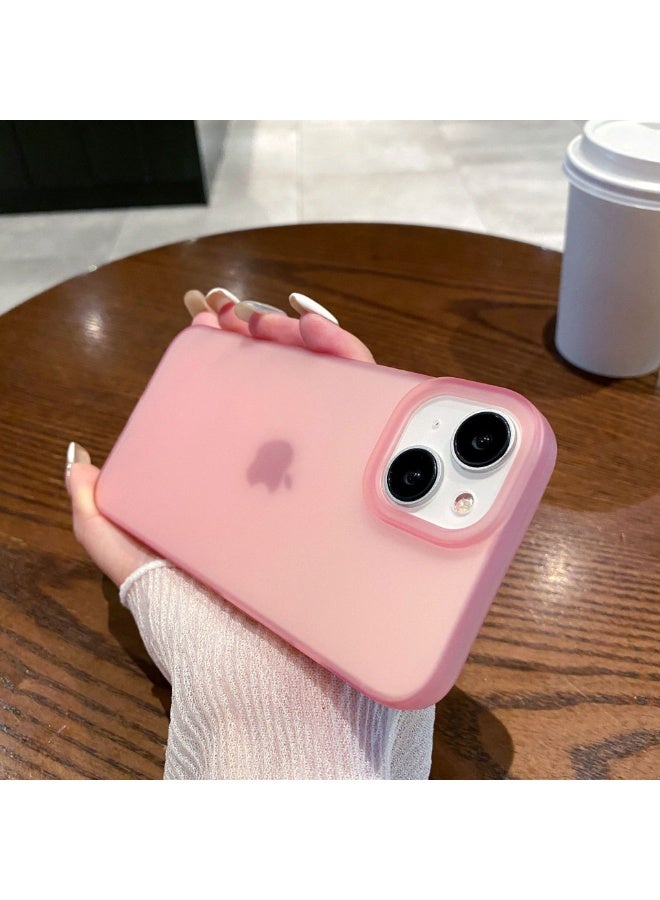 NIBEMINENT Grained Large Hole Protective TPU Case Cover For iPhone 17 Pro Max, Transparent Powder