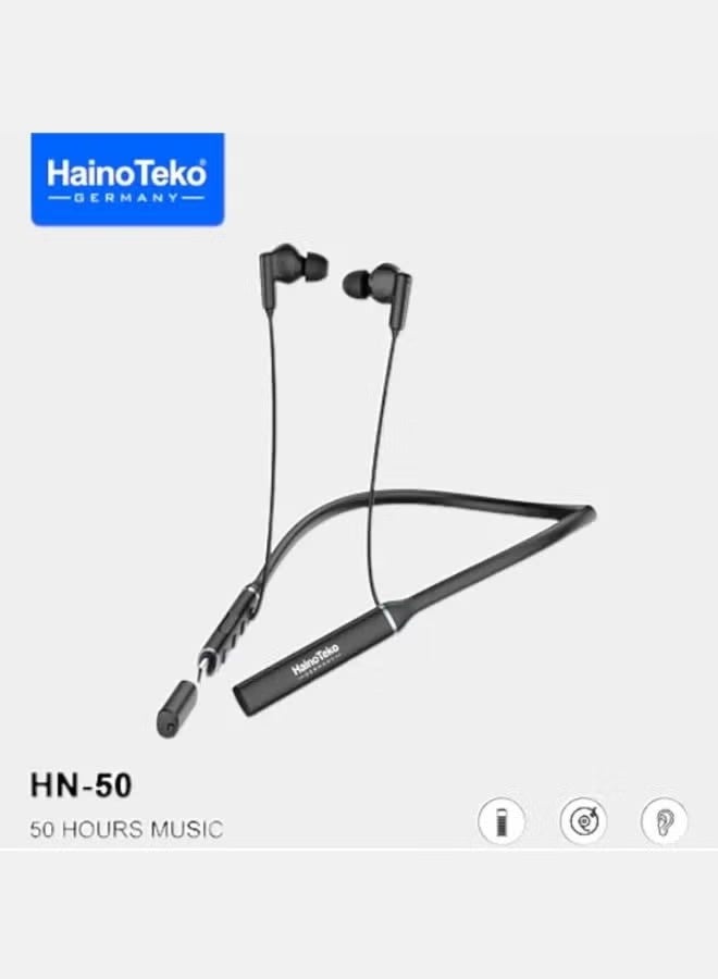 Haino Teko Germany HN-50 Wireless Neck Headset 50 Hours Music,Clear Mic, High Bass Sound, Multi-Function Button Control. - Image 4