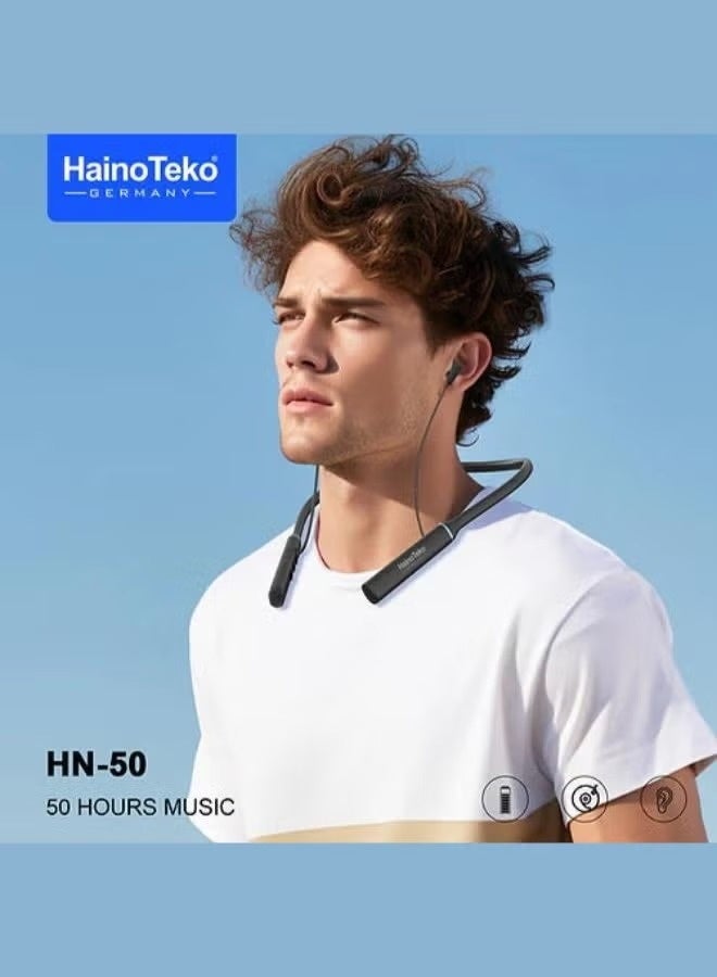 Haino Teko Germany HN-50 Wireless Neck Headset 50 Hours Music,Clear Mic, High Bass Sound, Multi-Function Button Control. - Image 1