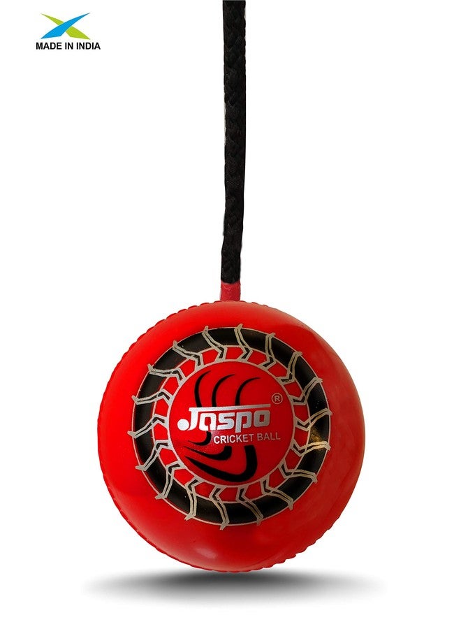 jaspo Synthetic Cricket Ball Match Practice Training for All Age Group, Recommended for Indoor/Outdoor Street & Beach Cricket/Hanging/Knocking/Hanging Cricket Ball (Multicolor) - Image 4