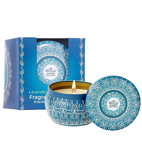 BRYAN  CANDY Bryan & Candy Scented Candles Gift Set for for Women & Men Lavender & Chamomile,100 gm Each Soy Wax Eco Friendly Printed Tin - Image 1