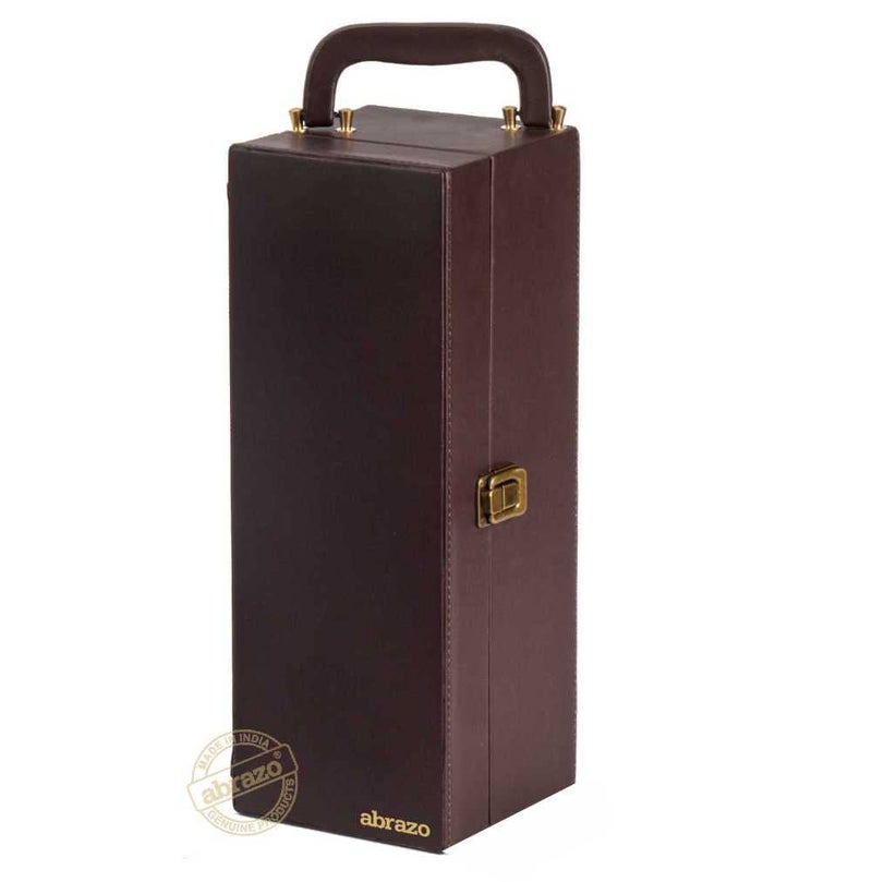 abrazo Mini Bar Set | Wine Set | Whiskey Bar Set | Bar Accessories | Bar Tool Set | Brown - Image 2