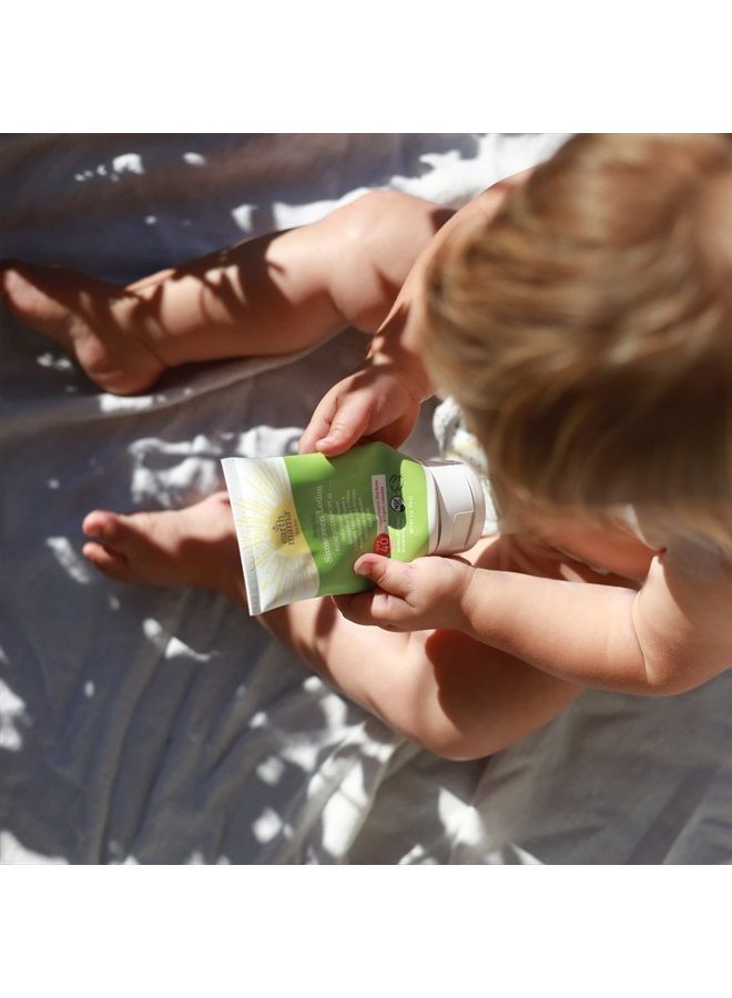 Earth Mama لوسيون واقي من الشمس للأطفال بالمعادن SPF 40 | آمن للشعاب المرجانية، زنك غير نانو، كريم شمس طبيعي مقاوم للماء للأطفال، الأطفال والبالغين، 3 أونصات - Image 4