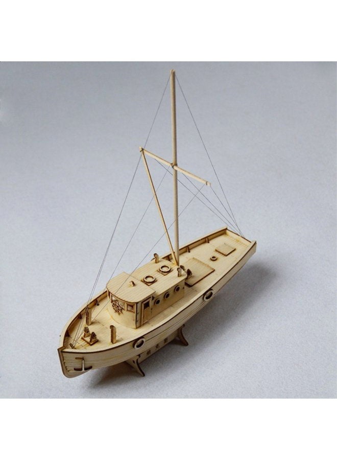 HAPYLY 1/50 Scale DIY Hobby Nakas Wooden fishing Ship Science Equipmen Assembly Model Boat Kits Sailing Boat Kit Decor Toy Gift - Image 2