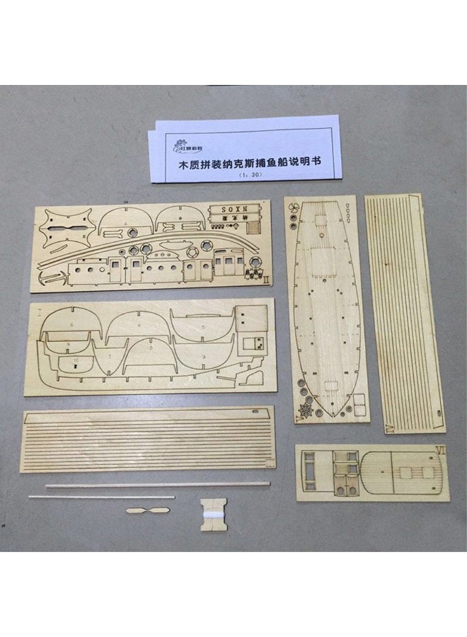 HAPYLY 1/50 Scale DIY Hobby Nakas Wooden fishing Ship Science Equipmen Assembly Model Boat Kits Sailing Boat Kit Decor Toy Gift - Image 3