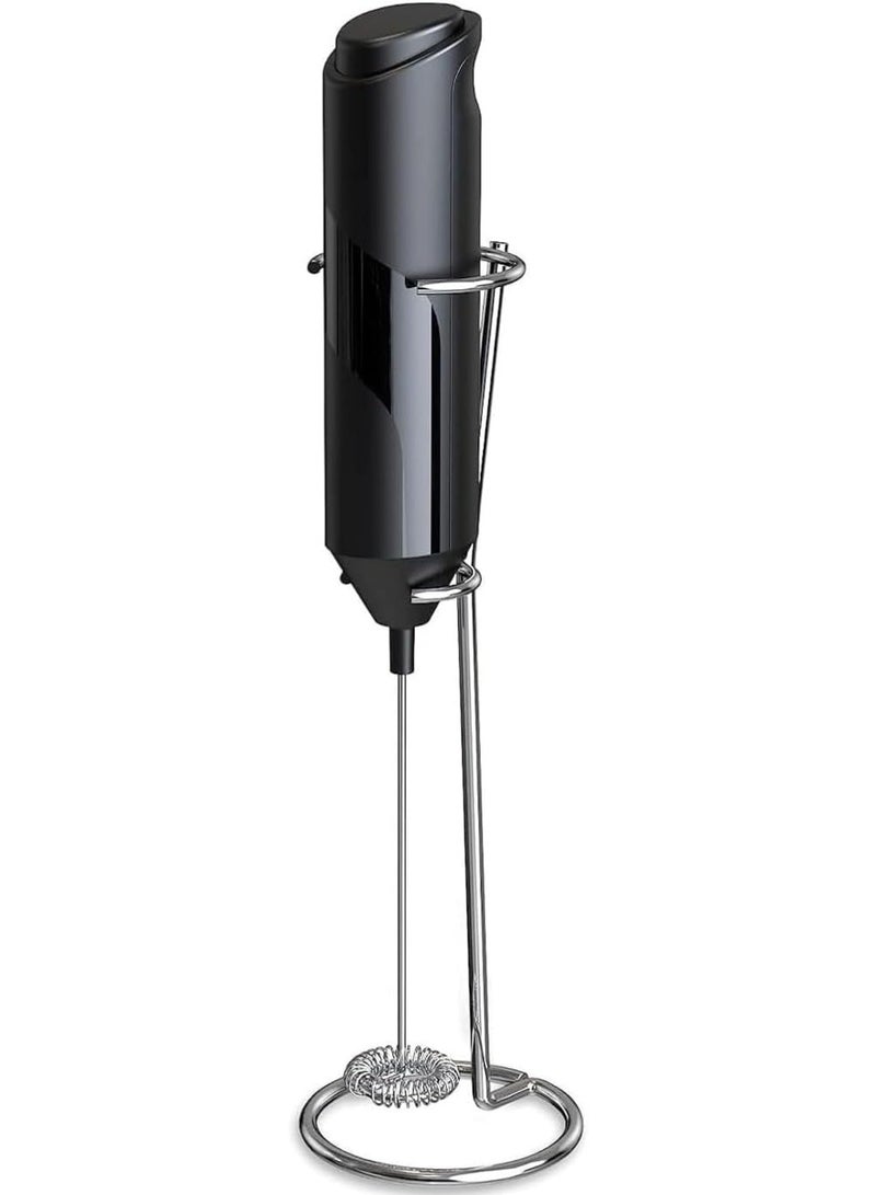 Premium Handheld Milk Frother, Battery Operated Electric Foam Maker with Stainless Steel Whisk & Stand – Portable Drink Mixer for Lattes, Cappuccinos, Coffee, Matcha & Hot Chocolate - Image 1