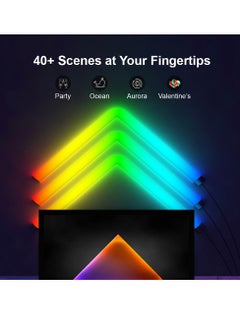 Furtey RGBIC Corner LED Floor Lamp with Music Sync - Alexa/Google Smart Home Ambient Lighting, 358+ Dynamic Effects, Remote & Foot Control, Easy Install (6-Pack + Corner Connectors)  - Image 4