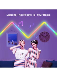 Furtey RGBIC Corner LED Floor Lamp with Music Sync - Alexa/Google Smart Home Ambient Lighting, 358+ Dynamic Effects, Remote & Foot Control, Easy Install (6-Pack + Corner Connectors)  - Image 5