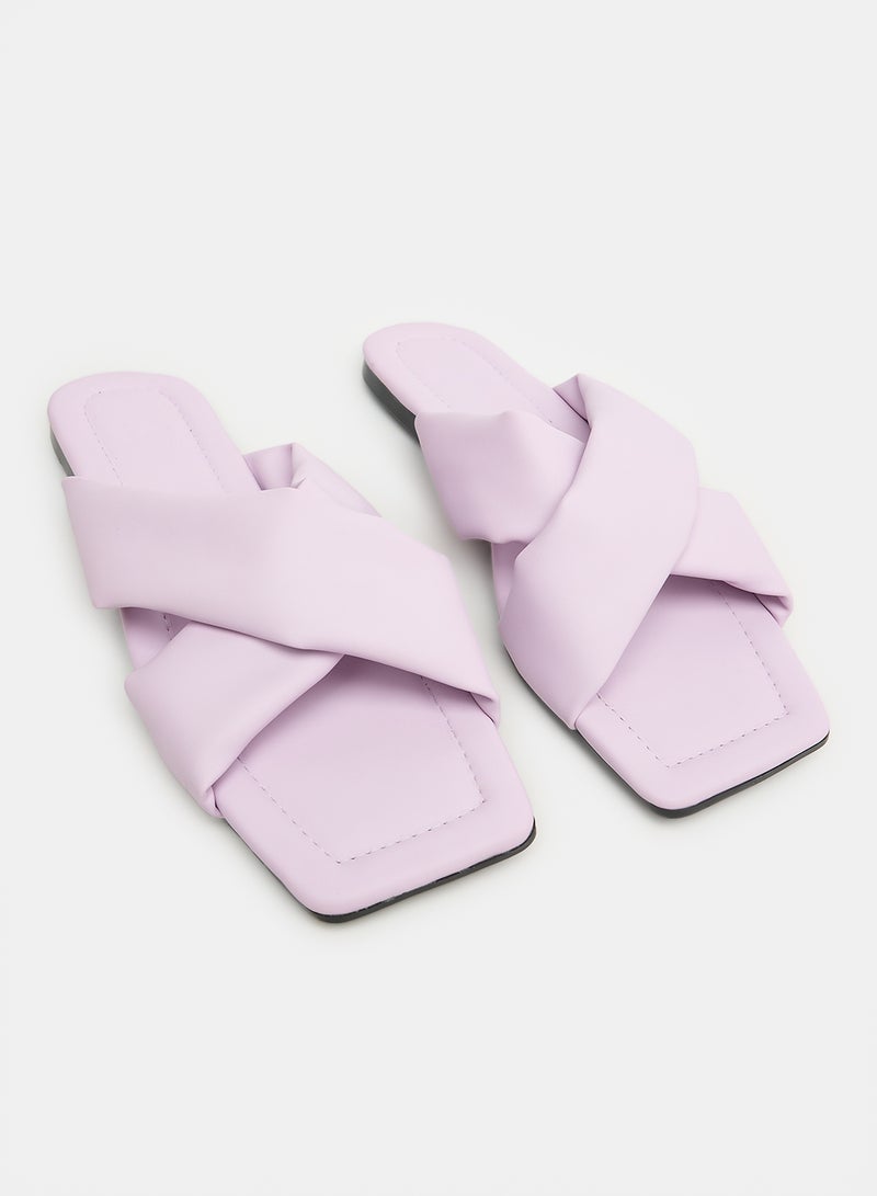 TGS Wide Cross Strap Slippers - Image 1