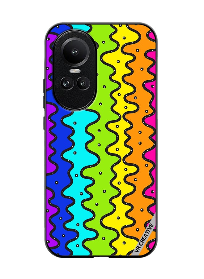 VR CREATIVE Protective Case Cover For Oppo Reno 10 Pro Color Strip Design Multicolour - Image 1