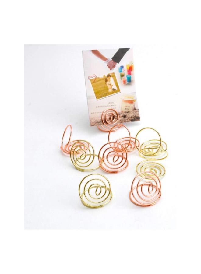 klarako 20Pcs Table Number Holder Stand Place Card Wire Memo Note Stand Wire Place Card Holder Wedding Name Place Holder for Party Favor (Rose Gold)  - Image 4
