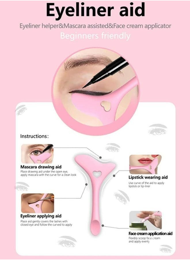 Prime by javaudan Eyeliner Stencils Wing Tips Silicone Eyeliner Aid Marscara Drawing Aid Lipstick Wearing Aid Face Cream Mask Applicator Easy Makeup Tool  - Image 2