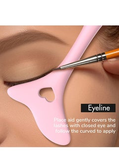 Prime by javaudan Eyeliner Stencils Wing Tips Silicone Eyeliner Aid Marscara Drawing Aid Lipstick Wearing Aid Face Cream Mask Applicator Easy Makeup Tool  - Image 3
