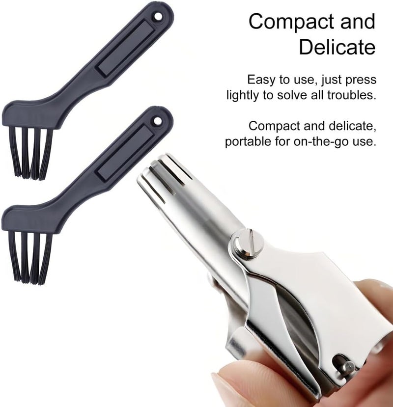 Excefore Nose Hair Trimmer, Man and Women Ear and Nose Hair Trimmer, Waterproof, Easy to Carry, Travel Essentials, Manual, Keeps it Hygienic for Ear Hair, Eyebrow Hair, Moustache and Sideburns (2 Pieces) - Image 5