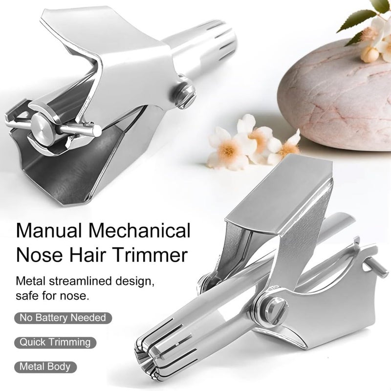 Excefore Nose Hair Trimmer, Man and Women Ear and Nose Hair Trimmer, Waterproof, Easy to Carry, Travel Essentials, Manual, Keeps it Hygienic for Ear Hair, Eyebrow Hair, Moustache and Sideburns (2 Pieces) - Image 2