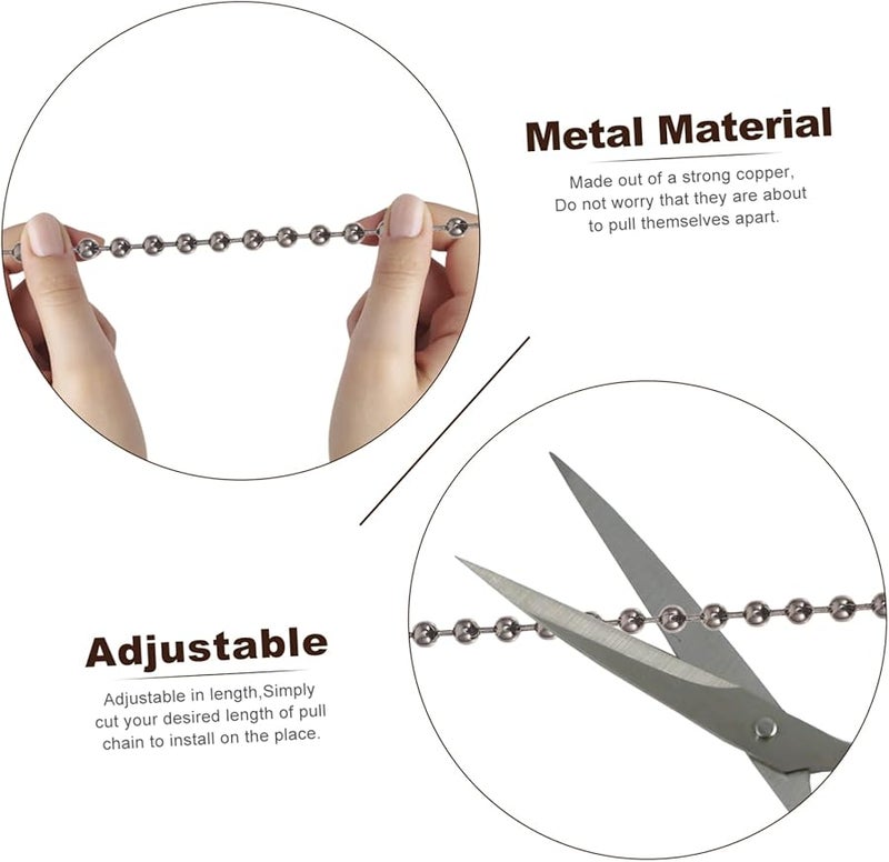 سلسلة مروحة نحاسية قديمة سحب سلسلة زخرفية سحر تعليق سقف علبة من 2 قطعة - Image 4