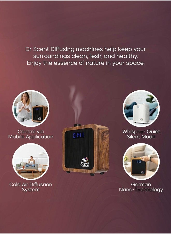 Dr Scent - Dr Scent Breeze of Joy Essential Oil Diffuser Fragrance Machine Large (Wood) - Image 1