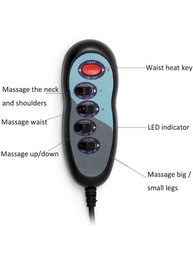 SHREVI IMPEX SHREVI IMPEX Full Body Massager Bed Mattress At Home Adjustable Remote Controller Vibration Heat Massage Bed Mattress Sofa Mat Cushion Smart Massager Bed Super Soft Surface (White) (Medium)  - Image 4