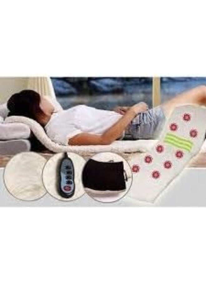 SHREVI IMPEX SHREVI IMPEX Full Body Massager Bed Mattress At Home Adjustable Remote Controller Vibration Heat Massage Bed Mattress Sofa Mat Cushion Smart Massager Bed Super Soft Surface (White) (Medium)  - Image 2