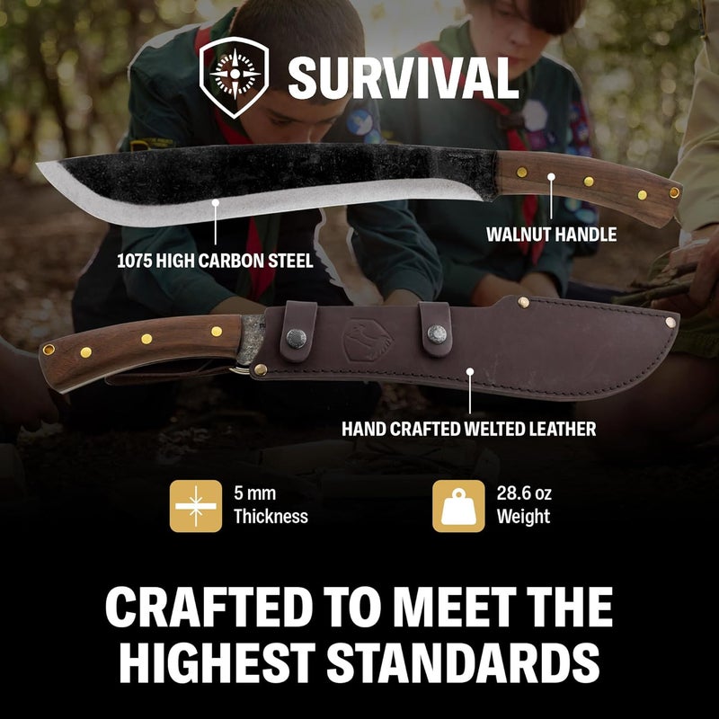 Condor Tool & Knife Survival Machete with Walnut Handle - Image 3