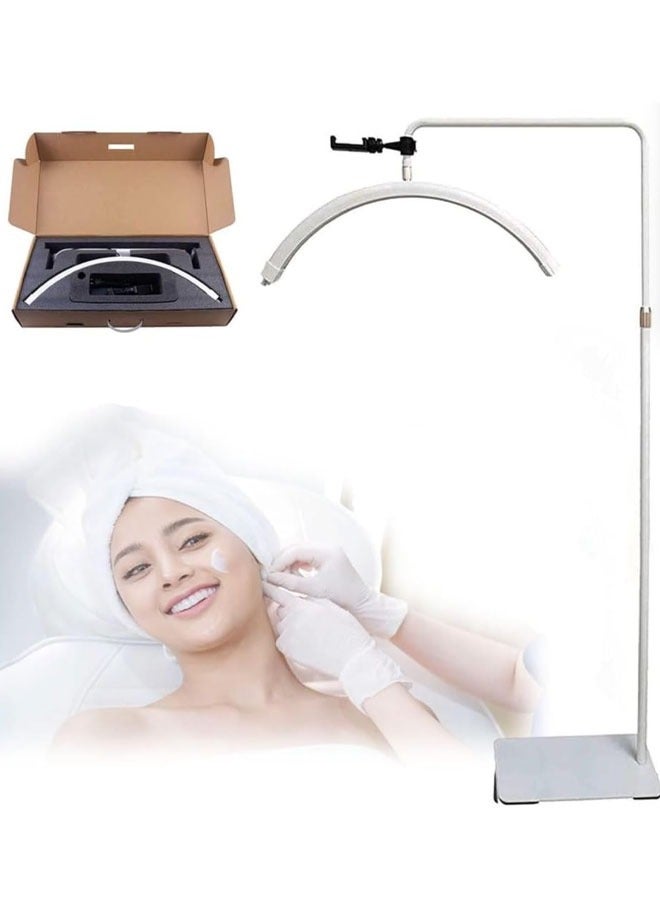 Floor LED Video Light  Beauty Floor Moon Lamp 3000K-6000K Dimmable Makeup Artist Salon Floor Light with Phone Holder and Base Stand with remote control  Black Energy Saving and Durable - Image 2