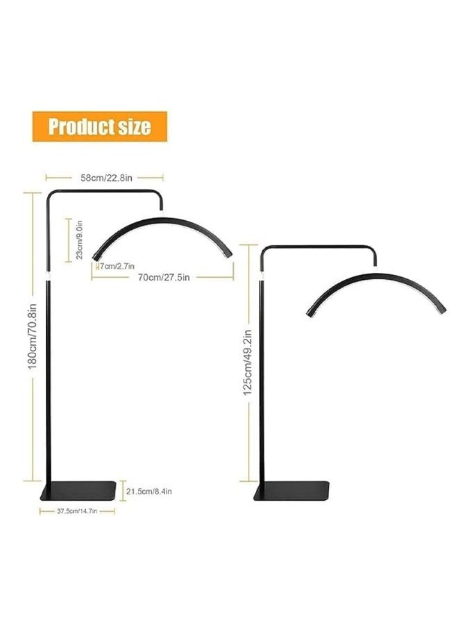 Floor LED Video Light  Beauty Floor Moon Lamp 3000K-6000K Dimmable Makeup Artist Salon Floor Light with Phone Holder and Base Stand with remote control  Black Energy Saving and Durable - Image 5