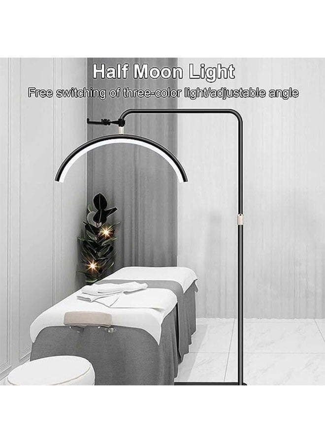 Floor LED Video Light  Beauty Floor Moon Lamp 3000K-6000K Dimmable Makeup Artist Salon Floor Light with Phone Holder and Base Stand with remote control  Black Energy Saving and Durable - Image 3