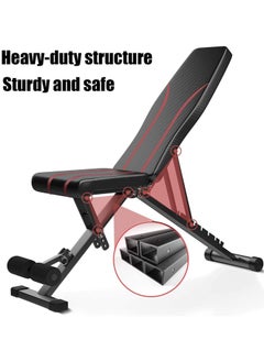 KUYING KUYING Weight Bench, Adjustable Workout Bench, Exercise Bench Press for Home Gym, Foldable Equipment Body Gym System, Strength Training Bench for Full Body Workout  - Image 3