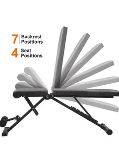KUYING KUYING Weight Bench, Adjustable Workout Bench, Exercise Bench Press for Home Gym, Foldable Equipment Body Gym System, Strength Training Bench for Full Body Workout  - Image 5